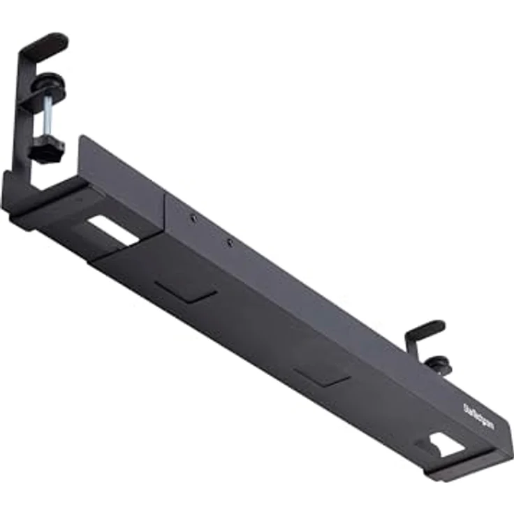 Startech.com Rack, Schreibtischkabelkanal mit Längenanpassung, Kabelwanne unter Tisch montierbar, 80 cm, Schwarz – Bild 4