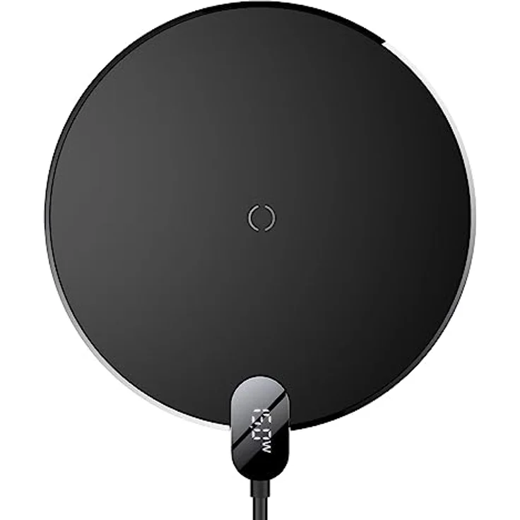 Baseus Inductive Wireless Charger Digital LED 15 W (schwarz) – Bild 1