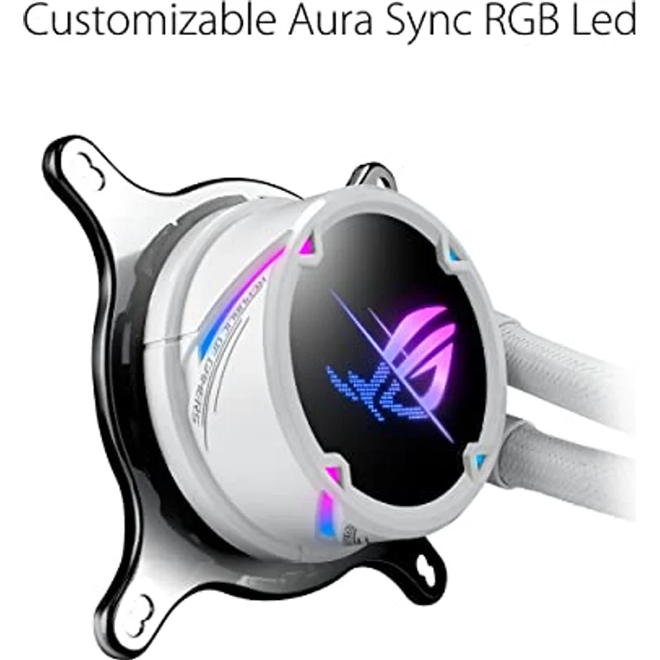 ASUS ROG STRIX LC II 240 ARGB AM5 White Edition All-in-One Flüssig-CPU-Wasserkühlung (Aura Sync, zwei adressierbare ROG 120mm RGB-Lüfter) – Bild 2