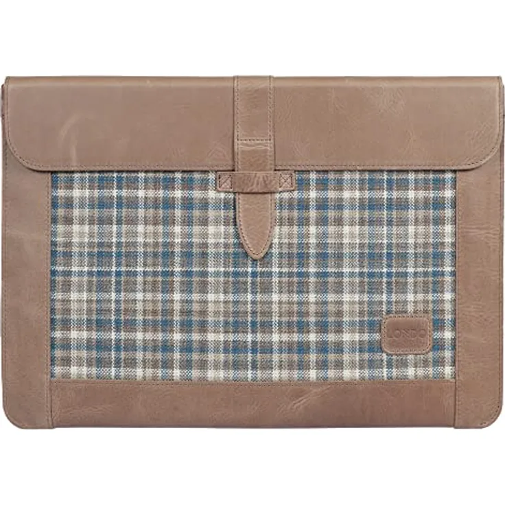 Londo Echtleder Tasche, Hülle für MacBook Pro – 13,3 & 13 Zoll und iPad Pro 12.9 Zoll Kompatibel mit M1 and 2020 Model (Blau) (Nerz, 16 Zoll)