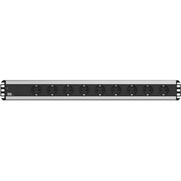 Bachmann 300.001 Steckdosenleiste, Handwerkerleiste, Steckdosenabstand 15mm mit 9xSchutzkontaktstecker und 2,0m Zuleitung, Schwarz, 9-fach – Bild 3