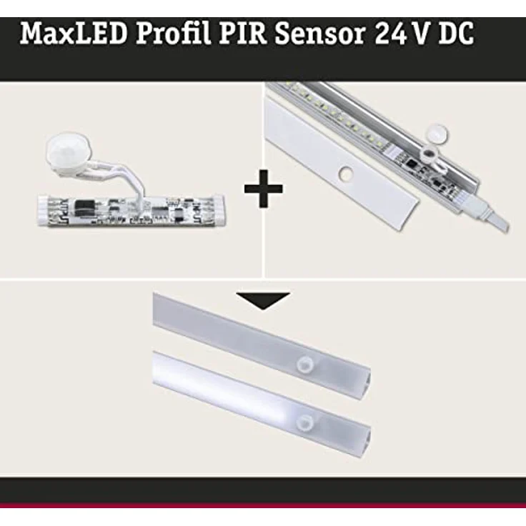 Paulmann 79841 Stripe MaxLED Sensor Bewegungsmelder für Profile DC 24V max. 144W Weiß Lichtband Kunststoff – Bild 4