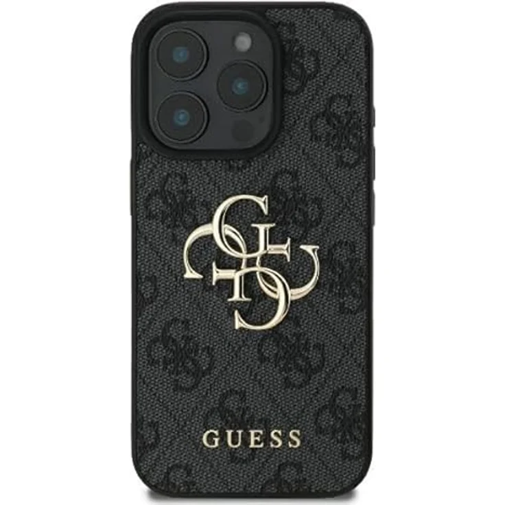 CG Mobile Guess GUHCP16X4GMGGR hülle für iPhone 16 Pro Max 6.9" Schwarz hardcase 4G Big Logo - Hartschalenkoffer mit TPU/PC/Kunstleder - Schwarz – Bild 3