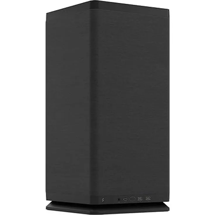 Fractal Fractal Mood (schwarz) (ITX), PC Gehäuse, Schwarz mit Kompaktes Small Form Factor Design und leistungsstarkem 180 mm Lüfter