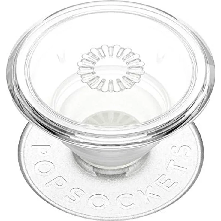 PopSockets: PopGrip - Ausziehbarer Sockel und Griff mit einem Austauschbarem Top für Smartphones und Tablets - Clear