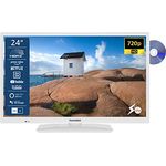 TELEFUNKEN XH24SN550MVD-W 24 Zoll Fernseher/Smart TV (HD Ready, HDR, Triple-Tuner, 12 Volt, DVD-Player) - 6 Monate HD+ inklusive [2023]
