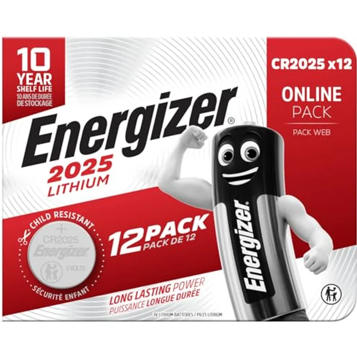 Energizer CR2025 Batterien, Lithium Knopfzelle, 12 Stück – Bild 2
