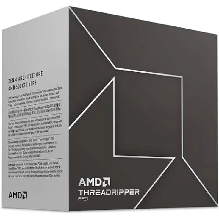 AMD Threadripper PRO 7955WX, 16-Core Prozessor mit 4,5 GHz Grundfrequenz und 5,3 GHz Turbo, 32 Threads, 64 MB L3-Cache, unterstützt DDR5 und PCI-Express 5.0, Socket sTR5 – Bild 2