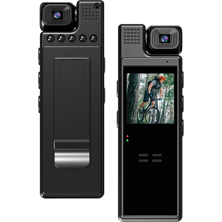 Lixada 4K-UHD-Mini-Körperkamera mit drehbarem 180°-Objektiv, WiFi, Nachtsicht, 6 Stunden Akkulaufzeit und Bewegungserkennung