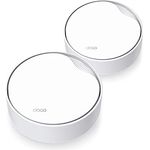 TP-Link Deco X50-PoE Wi-Fi 6 Mesh WLAN Set(2 Pack), AX3000 Dualband Router &Repeater(Unterstützt PoE und DC-Stromversorgung, 2.5Gbps Port, Reichweite bis zu 420m²,WPA3, ideal für große Häus) weiß