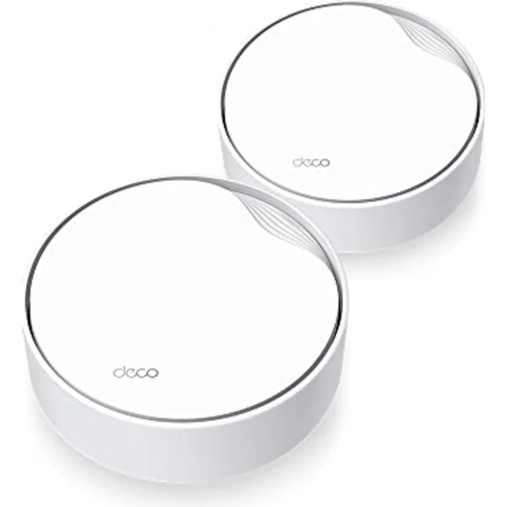 TP-Link Deco X50-PoE Wi-Fi 6 Mesh WLAN Set(2 Pack), AX3000 Dualband Router &Repeater(Unterstützt PoE und DC-Stromversorgung, 2.5Gbps Port, Reichweite bis zu 420m²,WPA3, ideal für große Häus) weiß