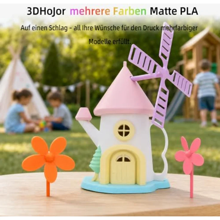 3DHoJor Matte PLA Filament 8er-Pack, 250g Rollen in Pastellfarben, 1.75mm, hohe Zähigkeit – Bild 2