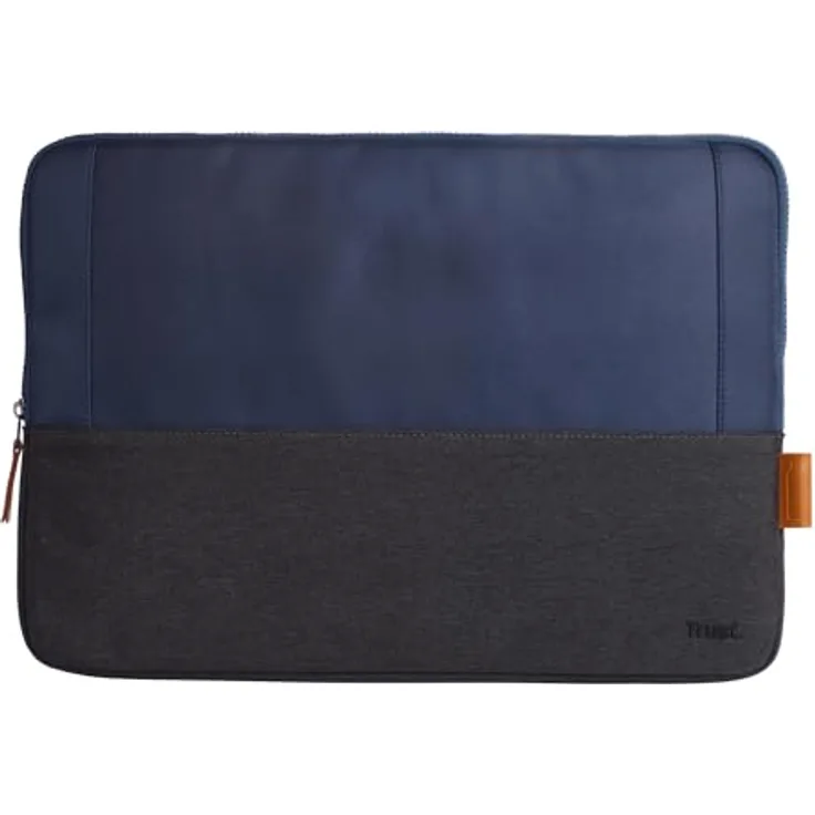 Trust Lisboa Laptophülle 16 Zoll, Laptoptasche aus Recycelten PET-Flaschen, Arbeitstasche Laptop Sleeve, Tasche Herren Damen für MacBook Notebook HP Dell Asus Lenovo Reisen Business - Blau