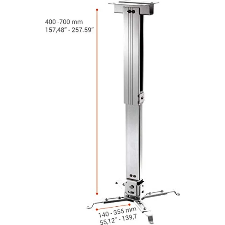 Celexon MultiCel 4070S Deckenhalterung universal, Silber – Bild 3