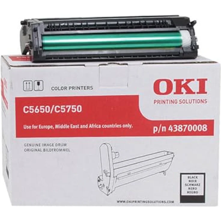 OKI Trommel-Kit 43870008, Schwarz, für bis zu 20.000 Seiten, kompatibel mit C5650dn, 5650n, 5750dn, 5750n – Bild 1