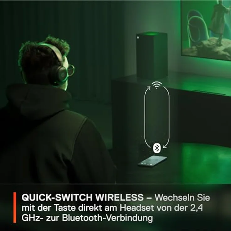 SteelSeries Arctis Nova 5X Wireless Xbox Gaming Headset – Magnetische Neodym-Treiber – 100+ Audio Presets – 60 Std. Akkulaufzeit – 2,4 GHz / BT – ClearCast Gen2.X Mik – Für Xbox, PS, PC, Switch, Handy – Bild 4