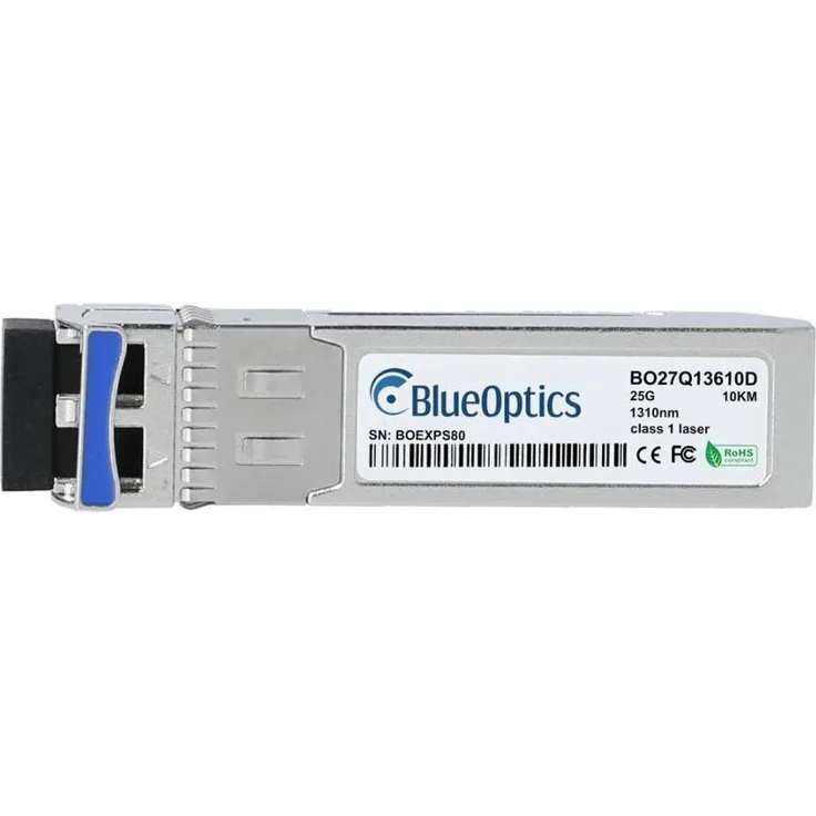 BlueOptics Cisco SFP-25G-LR kompatibler BlueOptics SFP28 BO27Q13610D Transceiver, 25GBASE-LR, Singlemode Fiber, 1310nm, 10KM, LC-Duplex, 0°C/+70°C, blau