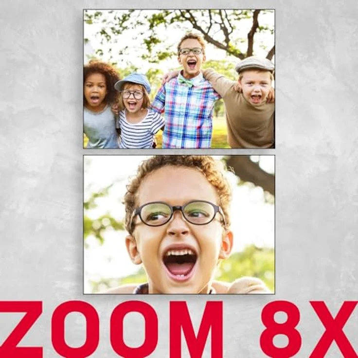 AgfaPhoto DC5500 blau Kompaktkamera mit 24 MP CMOS-Sensor, 8x Digitalzoom und HD-Video – Bild 4