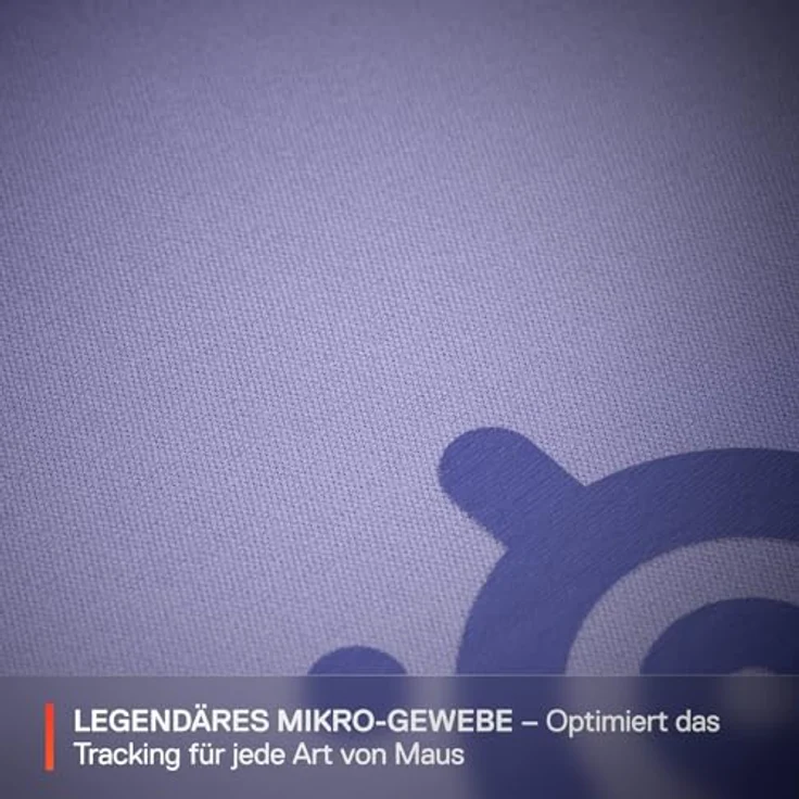 SteelSeries QcK L Lavender, Gaming Mauspad 450 x 400 mm, rutschfeste Unterseite, violett – Bild 3