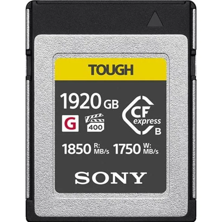 Sony CFexpress-Speicherkarte Type B CEB-G (1920 GB), hochbelastbar mit 1.750 MB/s Schreibgeschwindigkeit und VPG400-Zertifizierung