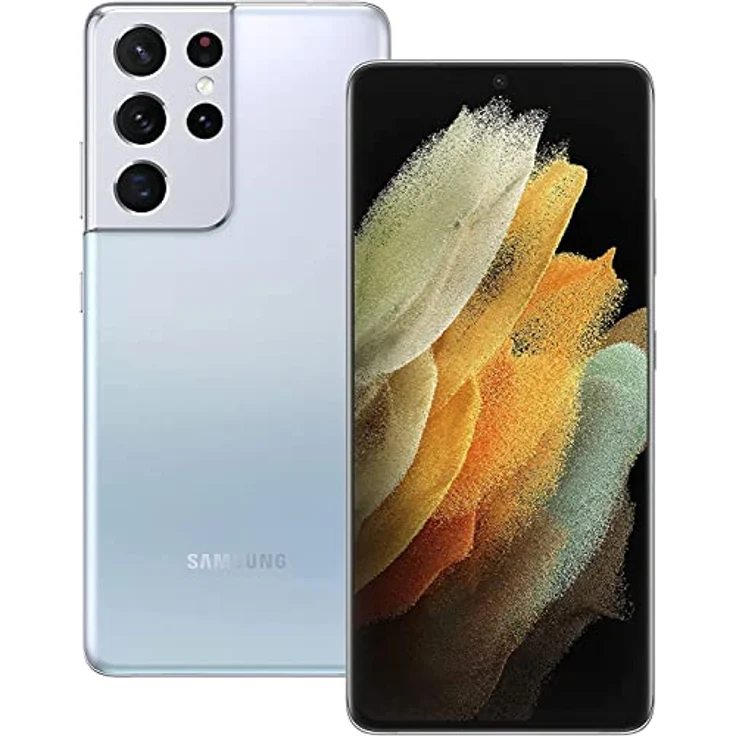 Samsung Galaxy S21 Ultra 5G Smartphone, 128GB, Silver - Quad-Kamera, Infinity-O Display, Android 11 to 13 – Bild 2