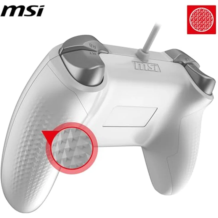 MSI FORCE GC200 WHITE, Gaming Controller für Android und PC, mit magnetischen Hall-Effekt-Triggern, ergonomischem Design und dynamischem haptischen Feedback, weiss – Bild 5