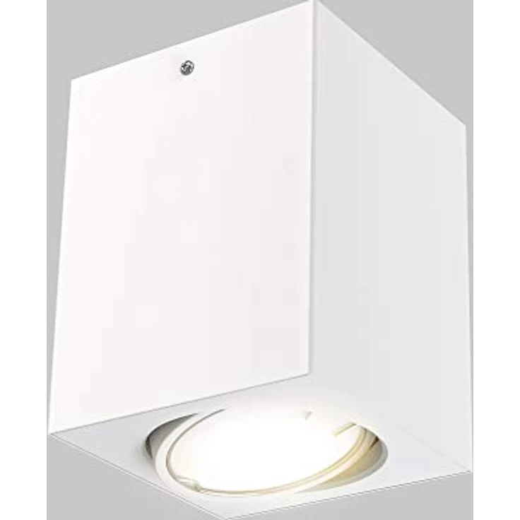 BRILONER Briloner Leuchten LED Aufbauleuchte, Deckenlampe GU10, schwenkbarer Reflektor, 400 Lumen, 3.000 Kelvin, Weiß, 8x8cm, 5 W – Bild 1