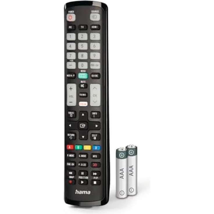 Hama Universal Ersatzfernbedienung für Samsung TV, lernfähig Universal-Fernbedienung (1-in-1), schwarz - Preisvergleich – Bild 2
