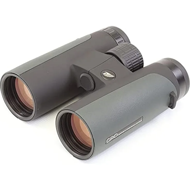 GPO Passion ED 10x 42 Fernglas, schwarz/grün, mit Magnesium-Gehäuse und ED-Linsen für hohe Randschärfe