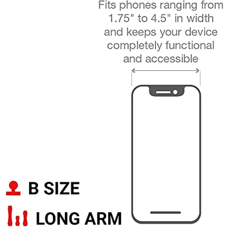 RAM Mounts X-Grip Smartphone Halterung mit Saugnapfbasis, 3,3 Zoll, Schwarz – Bild 6