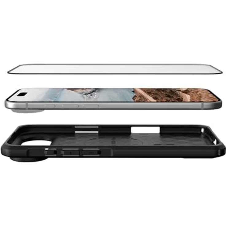 URBAN ARMOR GEAR Tempered Glass Displayschutzglas Apple iPhone Air, Zweifach gehärtetes Glas, Anti-Fingerabdruck, inklusive Montagekit, ultra klar – Bild 5