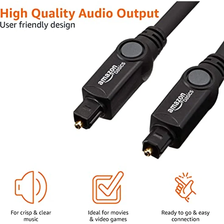 AmazonBasics Toslink Optisches Digital-Audiokabel, 3 m – Bild 3