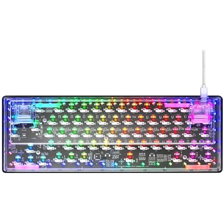 Deltaco Gaming DK460 (DE), Transparente Tastatur mit RGB-Beleuchtung und KTT-Schaltern – Bild 11
