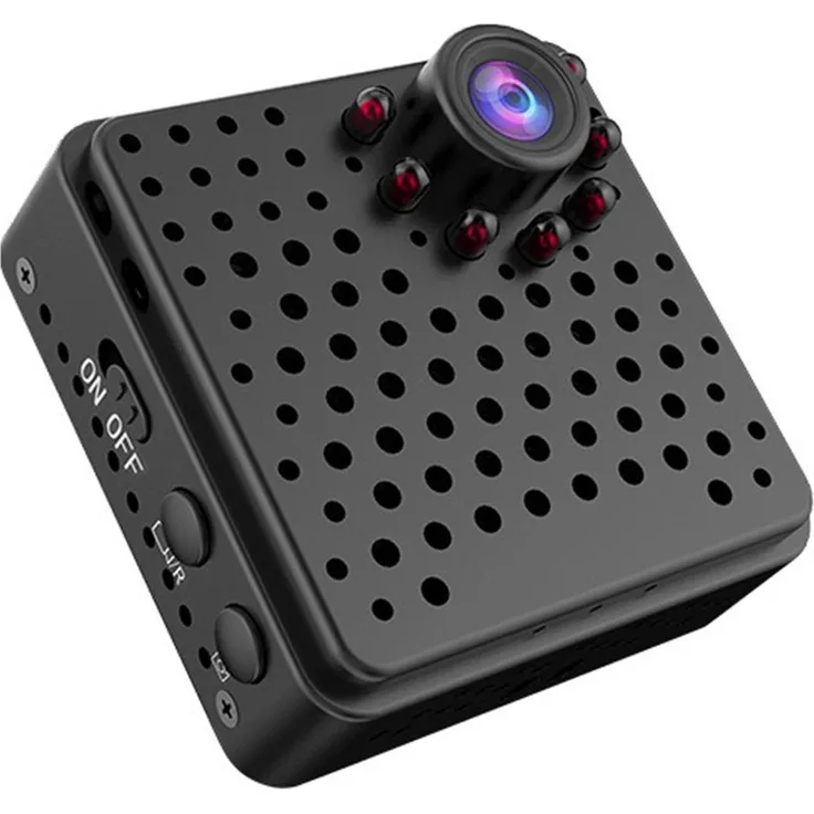 Zelurxx ZELURXX 1080P WLAN Überwachungskamera Innen, kabellos, Infrarot Nachtsicht, Bewegungserkennung, 150° Weitwinkel, schwarzer Kunststoff
