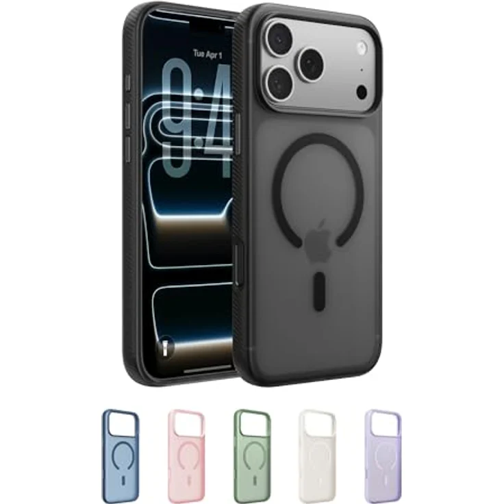 Belkin SheerForce Grip, Schutzhülle für iPhone 17 Pro in Schwarz, Stoßschutz bis 2 m, integrierte Kamerasteuerung – Bild 1