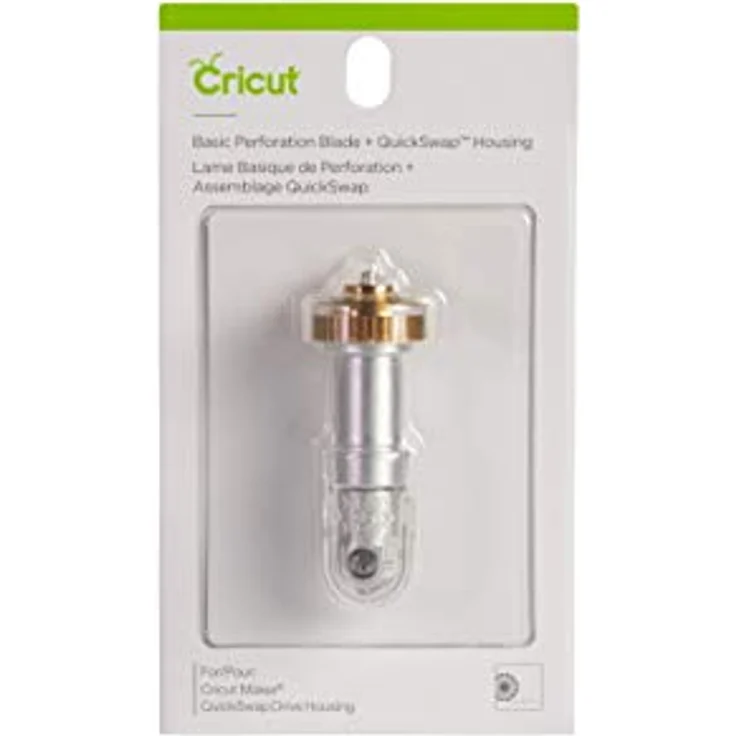 Cricut Basic Perforation Blade + QuickSwap ™ -Gehäuse, präzise Perforationsklinge für perfekte Abrisse, Metall, Gold/Silber – Bild 4
