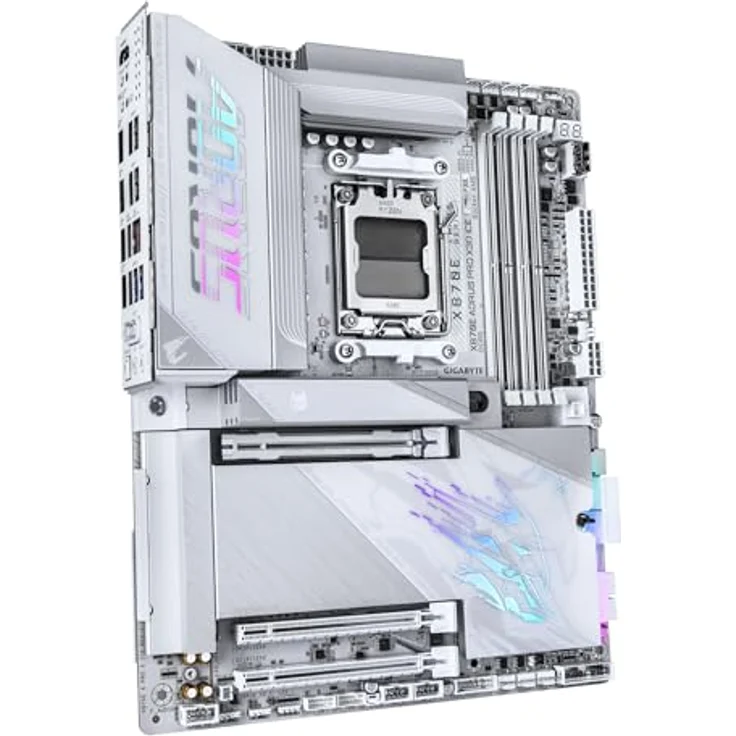 Gigabyte X870E AORUS PRO X ICE, Mainboard ATX für AMD Ryzen Prozessoren, bis 256 GB DDR5, 9000 MHz, 2x HDMI, 2x USB 4.0, 10x USB 3.2 – Bild 3