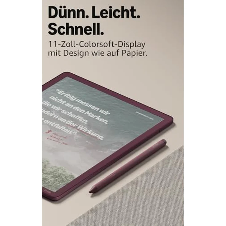 Amazon Kindle Scribe Colorsoft 64 GB, 11-Zoll E-Book-Reader mit Frontlicht und integriertem Notizbuch, Feige – Bild 2