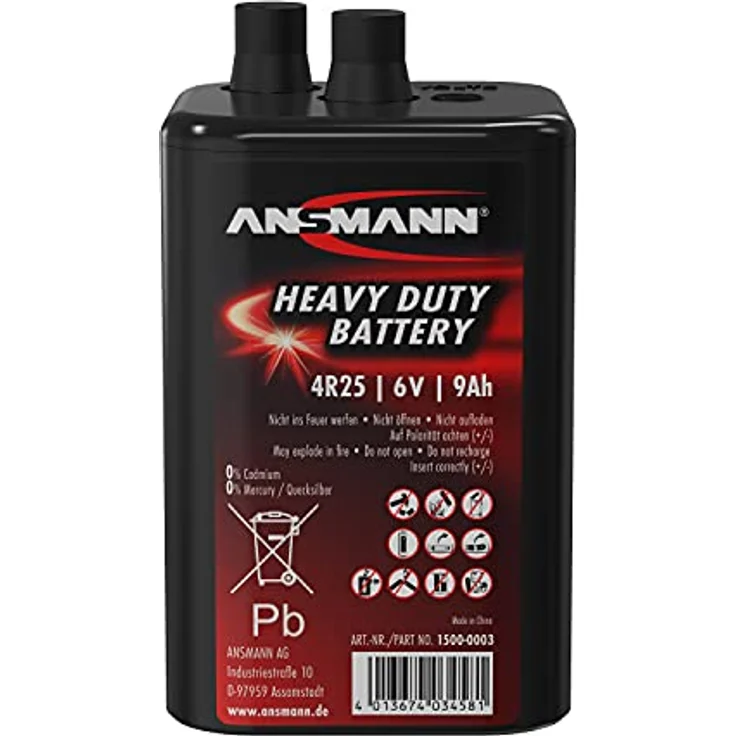 ANSMANN Zink-Kohle Flachbatterie 6V - 4R25 – Bild 4