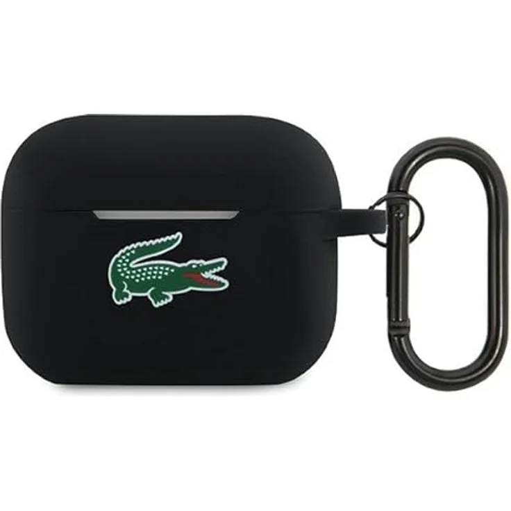 Lacoste Lcap2slok, Ladecase Hülle aus hochwertigem Silikon, Schutzhülle für Airpods, schwarz – Bild 1
