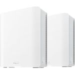 ASUS ZenWiFi BT8 Tri-Band WiFi 7 Smart AiMesh Extendable Router 2er Pack, 6 GHz WLAN, 14 Gbps, bis zu 550m² Abdeckung, Dual 2.5G Ports, Kindersicherung, VPN, weiß