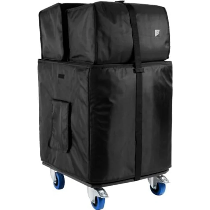 LD Systems DAVE 15 G4X BAG SET, Rollbrett und Schutzhüllen aus 1680D-Nylon für PA Lautsprecher mit Zubehörtasche und Schwerlast-Lenkrollen – Bild 2