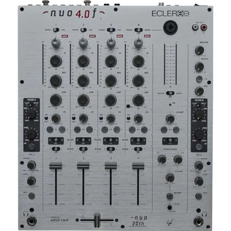 Ecler NUO 4.0 F, Analog DJ-Controller mit präzisen Potentiometern und flexibler Kurvencharakteristik