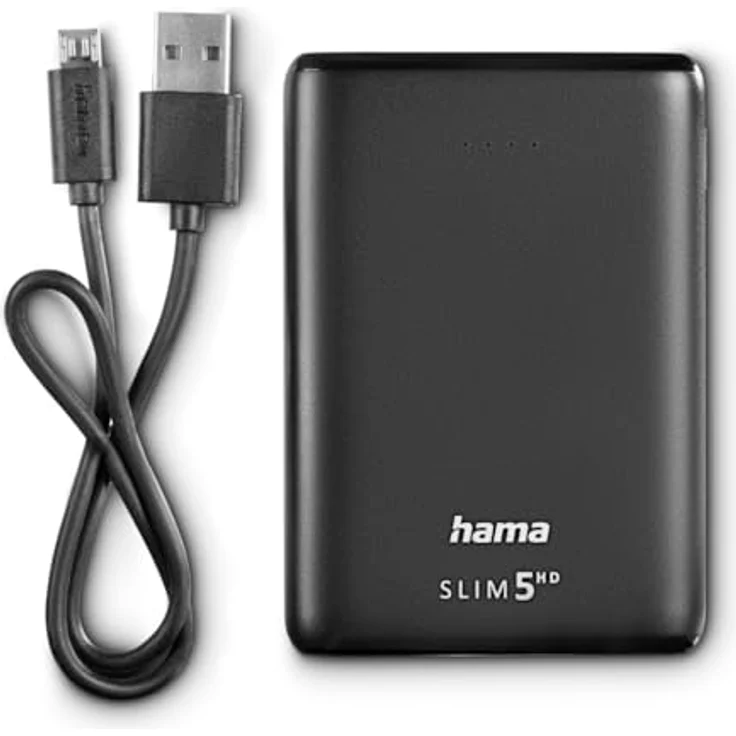 Hama Power Pack ''SLIM 5HD'' 5000mAh, Ausgang: USB-A, Schwarz (201666) – Bild 5