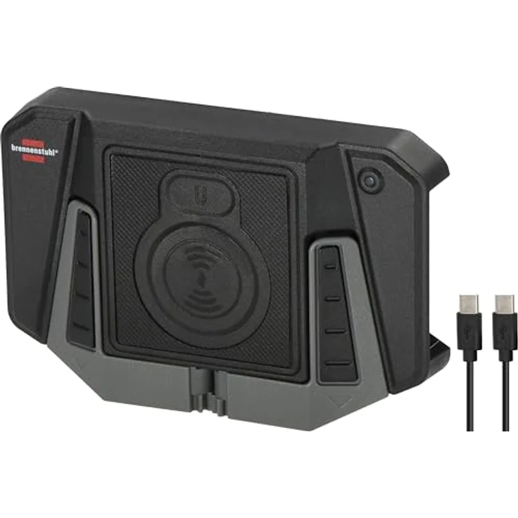 Brennenstuhl Professional Wireless Charging Pad WCP (Induktive Ladestation 10W mit Handyhalter, montierbar, Magnete an der Rückseite, inkl. USB C Kabel) – Bild 1