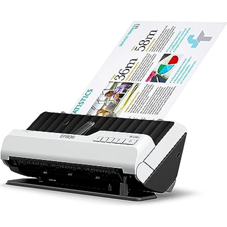 Epson Premium Scanner DS-C490, kompakter A4 Business Scanner mit geringem Stromverbrauch, Duplex-Einzugscanner mit vielseitiger Medienverarbeitung, schwarz/weiß – Bild 5