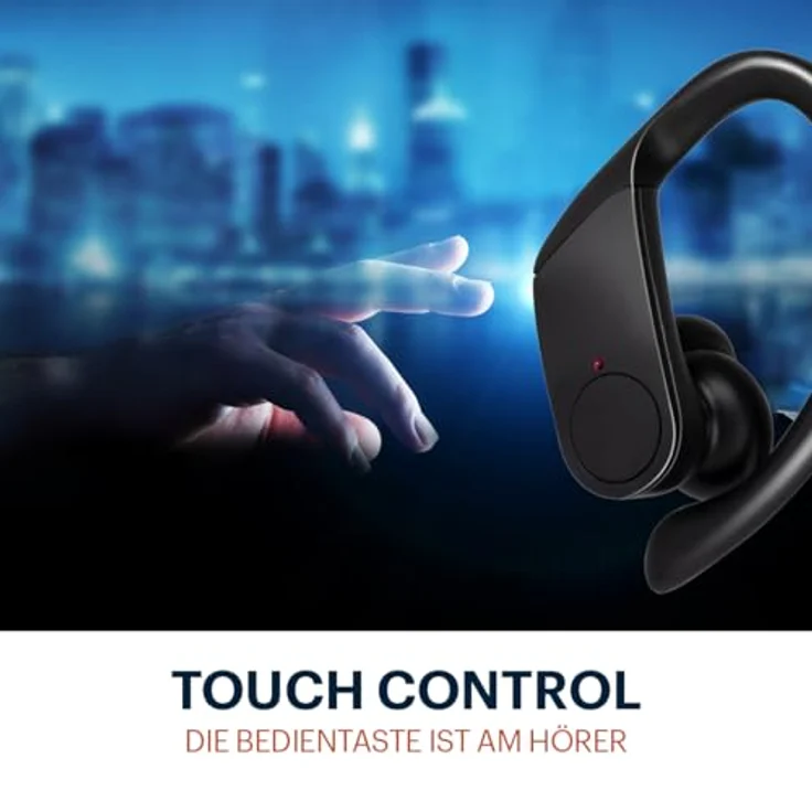 Grundig True Wireless Sport-Kopfhörer mit Bluetooth, bis zu 30 Std. Spielzeit, USB-C Schnellladung, bequemer Sitz – Bild 6