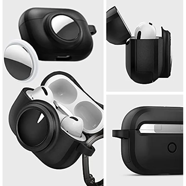 Spigen Tag Armor Duo Kompatibel mit Airpods Pro Hülle and AirTag Hülle Cover - Schwarz – Bild 2