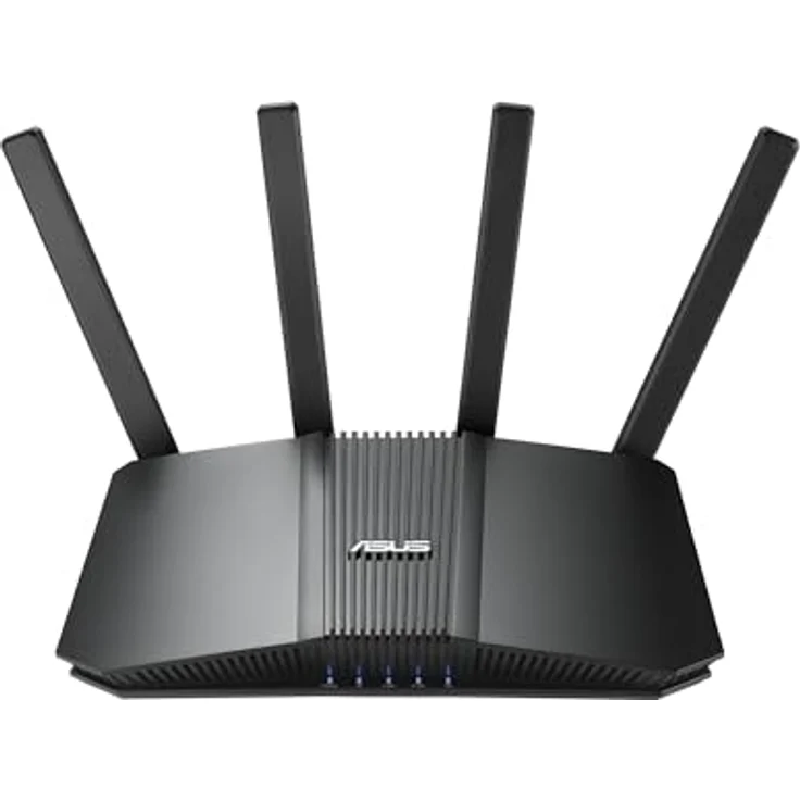 ASUS RT-BE82U, Dual-Band Router mit WiFi 7, bis zu 6452 Mbit/s, 5x 2.5 Gbit/s Anschlüssen, AiMesh-Technologie, Schwarz – Bild 1