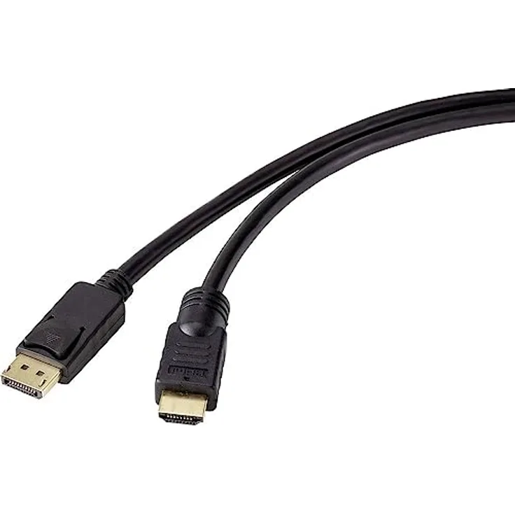 Renkforce DisplayPort/HDMI Adapterkabel DisplayPort Stecker, HDMI-A Stecker 20.00 m Schwarz RF-4596876 vergoldete Ste